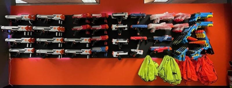 Nerf blasters at Dart Ops in Eastgate Ohio